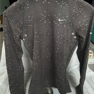 Nike Dark Grey Patterned Long Sleeve Shirt